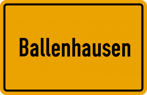 Ortsschild Ballenhausen