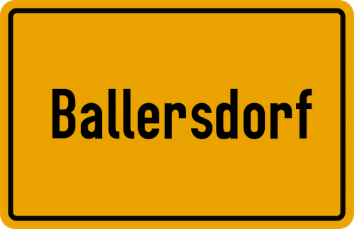 Ortsschild Ballersdorf
