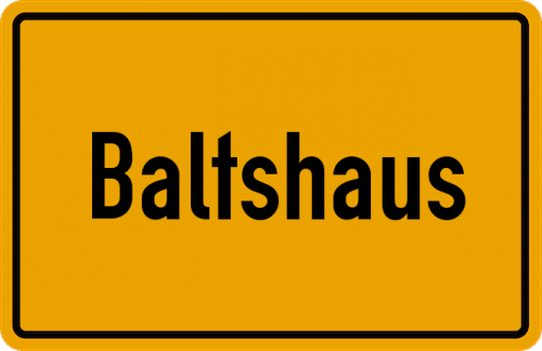 Ortsschild Baltshaus