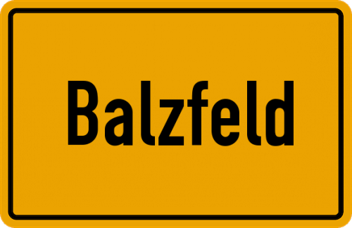 Ortsschild Balzfeld