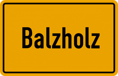Ortsschild Balzholz