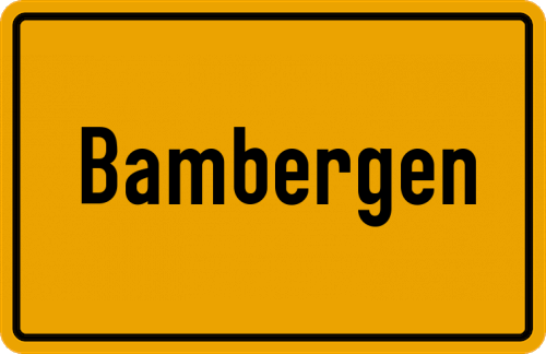 Ortsschild Bambergen