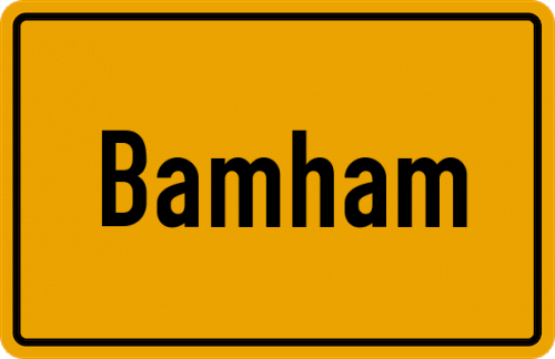 Ortsschild Bamham