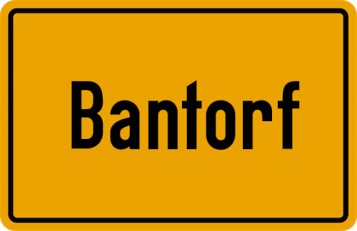 Ortsschild Bantorf