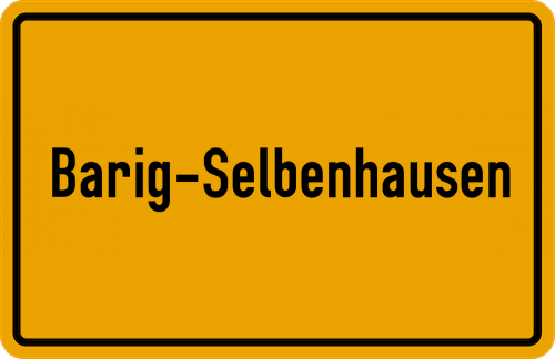 Ortsschild Barig-Selbenhausen