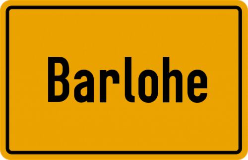 Ortsschild Barlohe