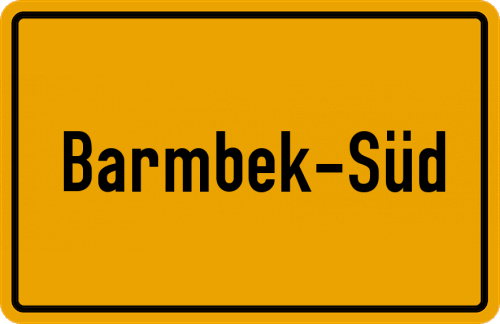 Ortsschild Barmbek-Süd
