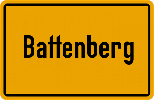 Ortsschild Battenberg