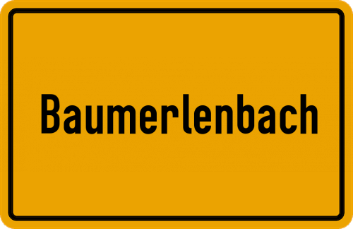 Ortsschild Baumerlenbach