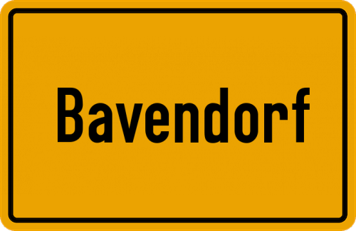Ortsschild Bavendorf, Niedersachsen
