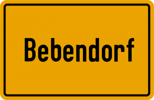 Ortsschild Bebendorf