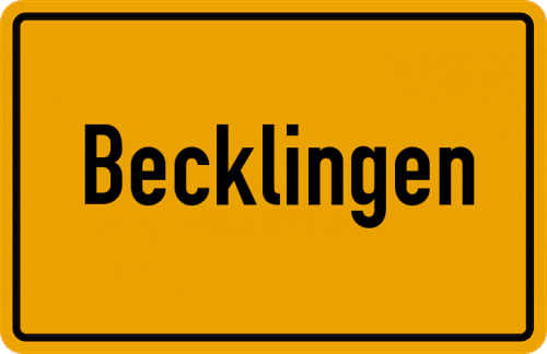 Ortsschild Becklingen