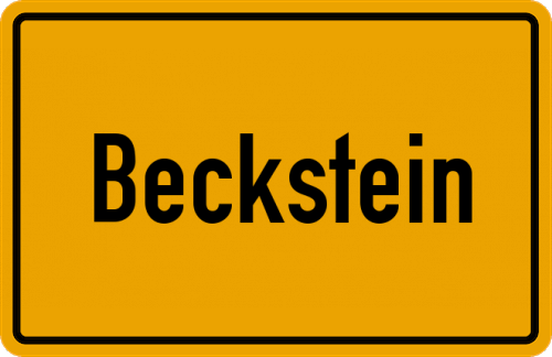 Ortsschild Beckstein