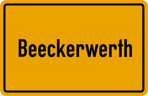 Ortsschild Beeckerwerth