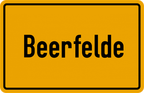Ortsschild Beerfelde