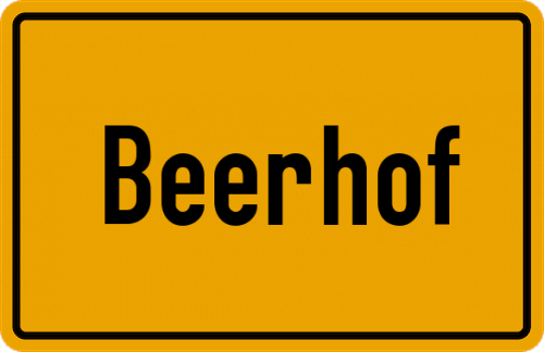 Ortsschild Beerhof