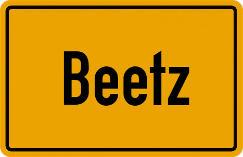 Ortsschild Beetz
