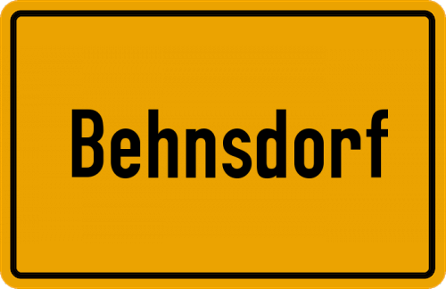Ortsschild Behnsdorf