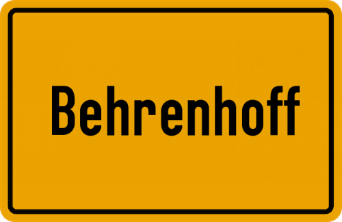Ortsschild Behrenhoff