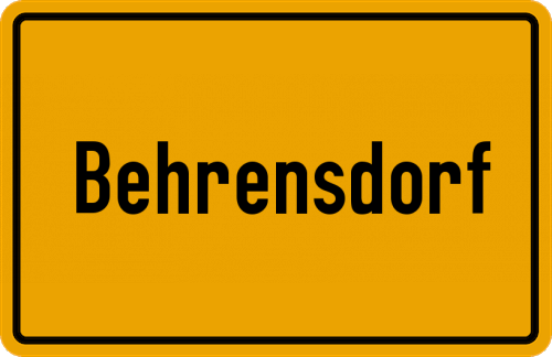 Ortsschild Behrensdorf