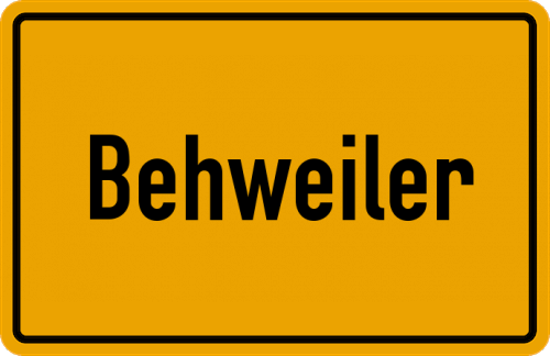 Ortsschild Behweiler