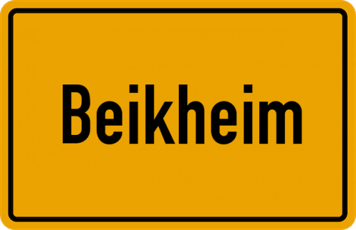 Ortsschild Beikheim