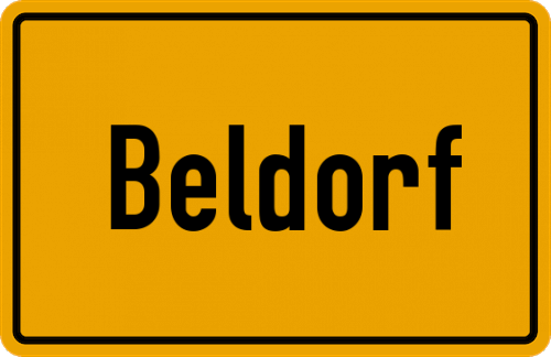 Ortsschild Beldorf