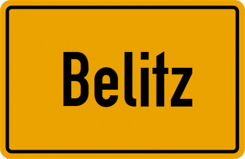 Ortsschild Belitz