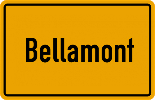 Ortsschild Bellamont