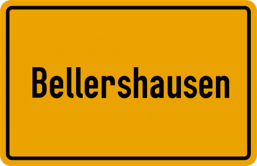 Ortsschild Bellershausen
