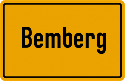 Ortsschild Bemberg