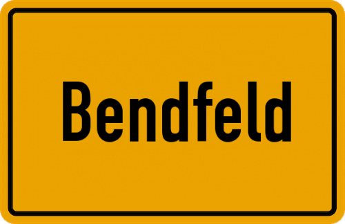 Ortsschild Bendfeld