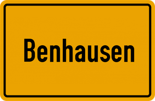 Ortsschild Benhausen