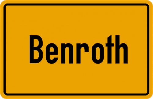 Ortsschild Benroth
