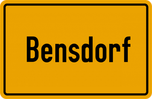Ortsschild Bensdorf