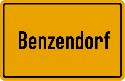 Ortsschild Benzendorf
