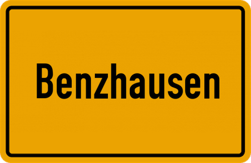 Ortsschild Benzhausen