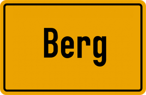 Ortsschild Berg, Gemeinde Finsterrot