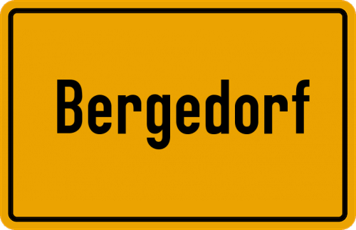 Ortsschild Bergedorf