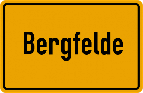 Ortsschild Bergfelde