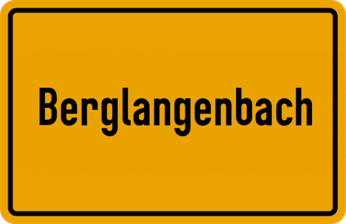 Ortsschild Berglangenbach