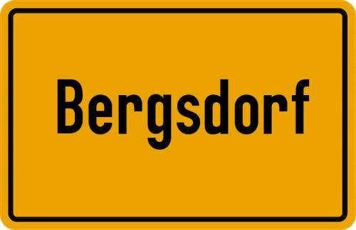 Ortsschild Bergsdorf