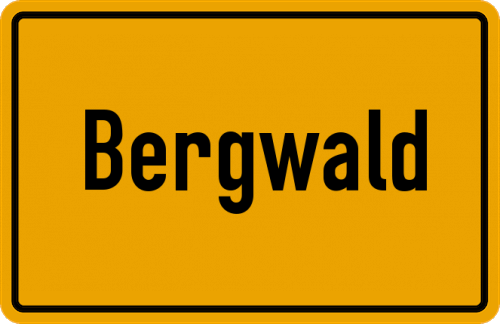 Ortsschild Bergwald