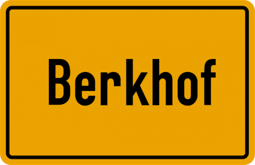 Ortsschild Berkhof
