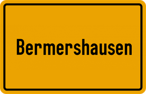 Ortsschild Bermershausen