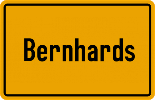 Ortsschild Bernhards, Kreis Fulda