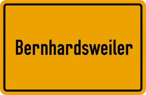 Ortsschild Bernhardsweiler