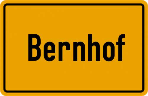 Ortsschild Bernhof, Mittelfranken