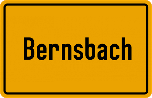 Ortsschild Bernsbach