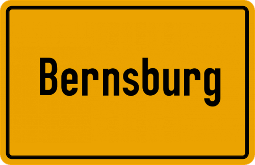 Ortsschild Bernsburg